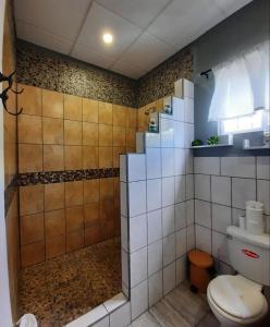 A bathroom at SAINT Charles Inn, Belize Central America