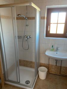 Wilderer Alm Chalet Katschberg tesisinde bir banyo