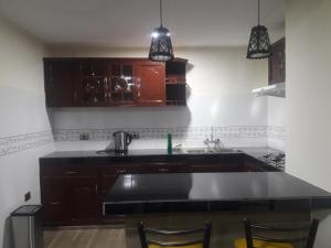Kuchyň nebo kuchyňský kout v ubytování Hostal Jerian