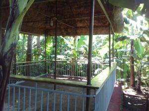 a gazebo in the jungle with a tree at Inviting 2-Bed House Komakundi Rural Kilimanjaro in Kimangaro