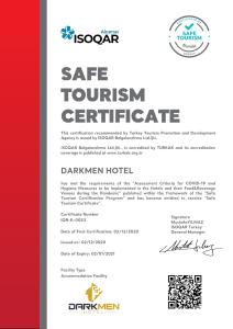 Certifikát, hodnocení, plakát nebo jiný dokument vystavený v ubytování Darkmen Hotel