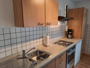 Kuchyň nebo kuchyňský kout v ubytování Ferienwohnung Odenwaldflair