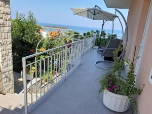 En balkon eller terrasse på Apartmani Vesna Miliša