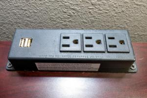 a electronic device sitting on a table at Red Roof PLUS Newark Liberty Airport - Carteret in Carteret