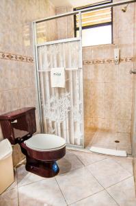 Koupelna v ubytování Hotel El Auca