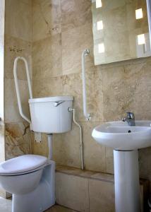 a bathroom with a toilet and a sink at Jackson Court Hotel in Dublin