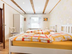 מיטה או מיטות בחדר ב-Modern Holiday Home in Zierow with Terrace