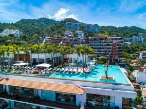 an aerial view of a resort with a swimming pool at PIER 57 - 710 Fabulous & Luxurious 2 BR Penthouse in Puerto Vallarta