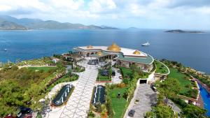 an aerial view of a resort near the ocean at Be Premium Bodrum in Torba