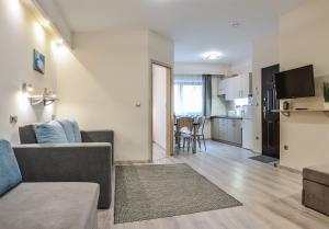Televízia a/alebo spoločenská miestnosť v ubytovaní For You Apartmanok