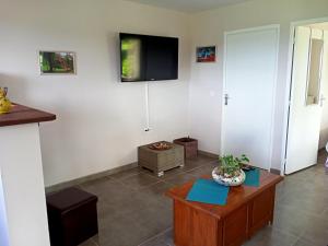 TV a/nebo společenská místnost v ubytování T2 Échappée belle Sainte-Marie Kybo Karaib Location pkg Mtgne Cosy
