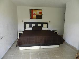 Un pat sau paturi într-o cameră la Hotel Finca los Girasoles
