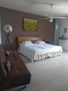 Postel nebo postele na pokoji v ubytování La Casa del Volcan