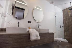 Koupelna v ubytování Hotel Aristo Gold