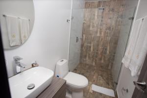 Koupelna v ubytování Hotel Aristo Gold