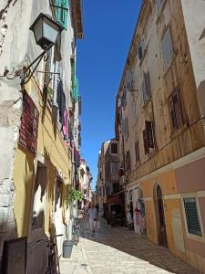 a city street filled with lots of buildings at Casa Casale in Rovinj