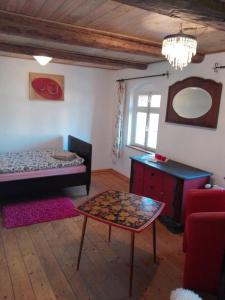 Postel nebo postele na pokoji v ubytování Appel-Ranch