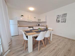 Kuchyň nebo kuchyňský kout v ubytování Apartmány Šafrán