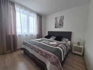 Postel nebo postele na pokoji v ubytování Apartmány Šafrán