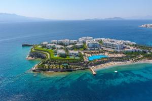 an aerial view of a resort in the ocean at Xanadu Island in Akyarlar