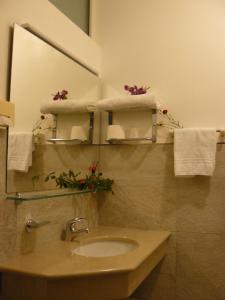 Koupelna v ubytování Hotel Baviera