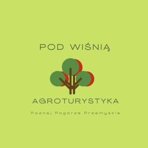 un logotipo de empresa aptica con trébol en Pod Wiśnią Agroturystyka Kalwaria Pacławska en Kalwaria Pacławska