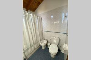 une salle de bain avec toilettes et bidet dans l'établissement Calisto casa, por los caminos del vino, Mendoza, à Luján de Cuyo 10 autres photos
