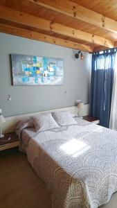 Letto o letti in una camera di One bedroom appartement at El Matorral 500 m away from the beach with sea view terrace and wifi