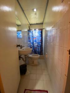 KaybagalにあるSn David Apartelleのバスルーム(トイレ、洗面台付)