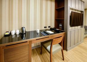 Kuchyň nebo kuchyňský kout v ubytování Talmud Hotel Tainan