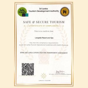 Certifikát, hodnocení, plakát nebo jiný dokument vystavený v ubytování Langdale Boutique Hotel by Amaya