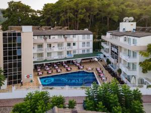 an aerial view of a hotel with a swimming pool at Viking Express Hotel in Kemer