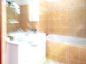 a bathroom with a toilet and a sink and a tub at Spacieuse villa à Deshaies avec piscine privée in Deshaies +39 photos