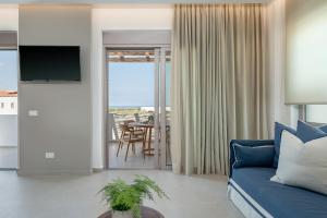 A seating area at Anthos Villas - Chania