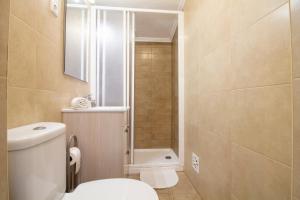 un piccolo bagno con wc e doccia di Recanto do Sossego a Monsaraz