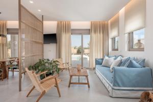 A seating area at Anthos Villas - Chania