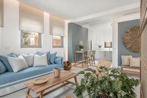 A seating area at Anthos Villas - Chania