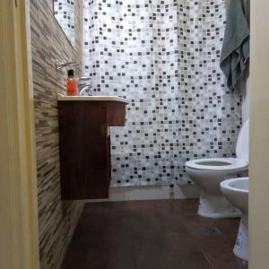 マル・デル・プラタにあるSanta Fe 1700のバスルーム(トイレ、洗面台、シャワー付)