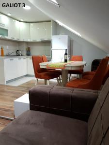Kuchyň nebo kuchyňský kout v ubytování Apartmani Galiot