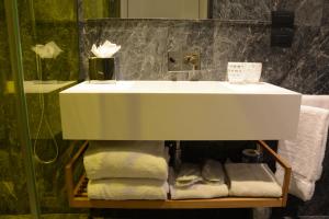 Koupelna v ubytování Hotel Milu Florence + 37 fotografií