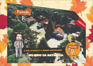 
a poster with a picture of a group of people on it at Pousada e Hostel do PIO in Canela
