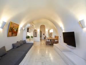 Posezení v ubytování Luxury Villa Blue Dome Santorini