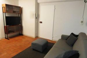 een woonkamer met een bank en een tv bij Costa San Giorgio in Florence