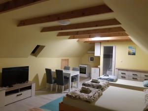 TV a/nebo společenská místnost v ubytování Mirella rooms