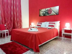 Letto o letti in una camera di 2 bedrooms house with enclosed garden and wifi at Melissano