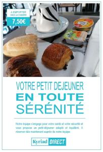 un folleto para un evento con una foto de comida en Kyriad Direct Saintes, en Saintes
