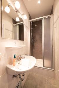 Koupelna v ubytování Zirbe