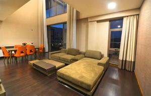 Posezení v ubytování Comfortable apartment in the city of Kampala