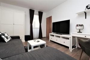 Televízia a/alebo spoločenská miestnosť v ubytovaní Apartment ARCHIE