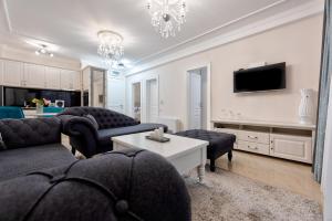 a living room with two couches and a tv at Adonis Zlatibor 205 in Zlatibor